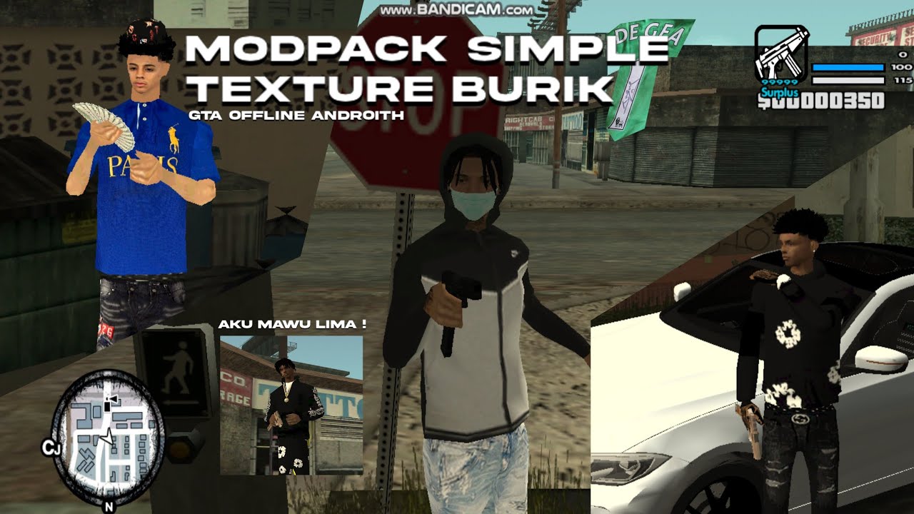 SHARE: MODPACK SIMPLE TEXTURE BURIK 1.0 ONLY 100 MB !! | GTA ANDROITH