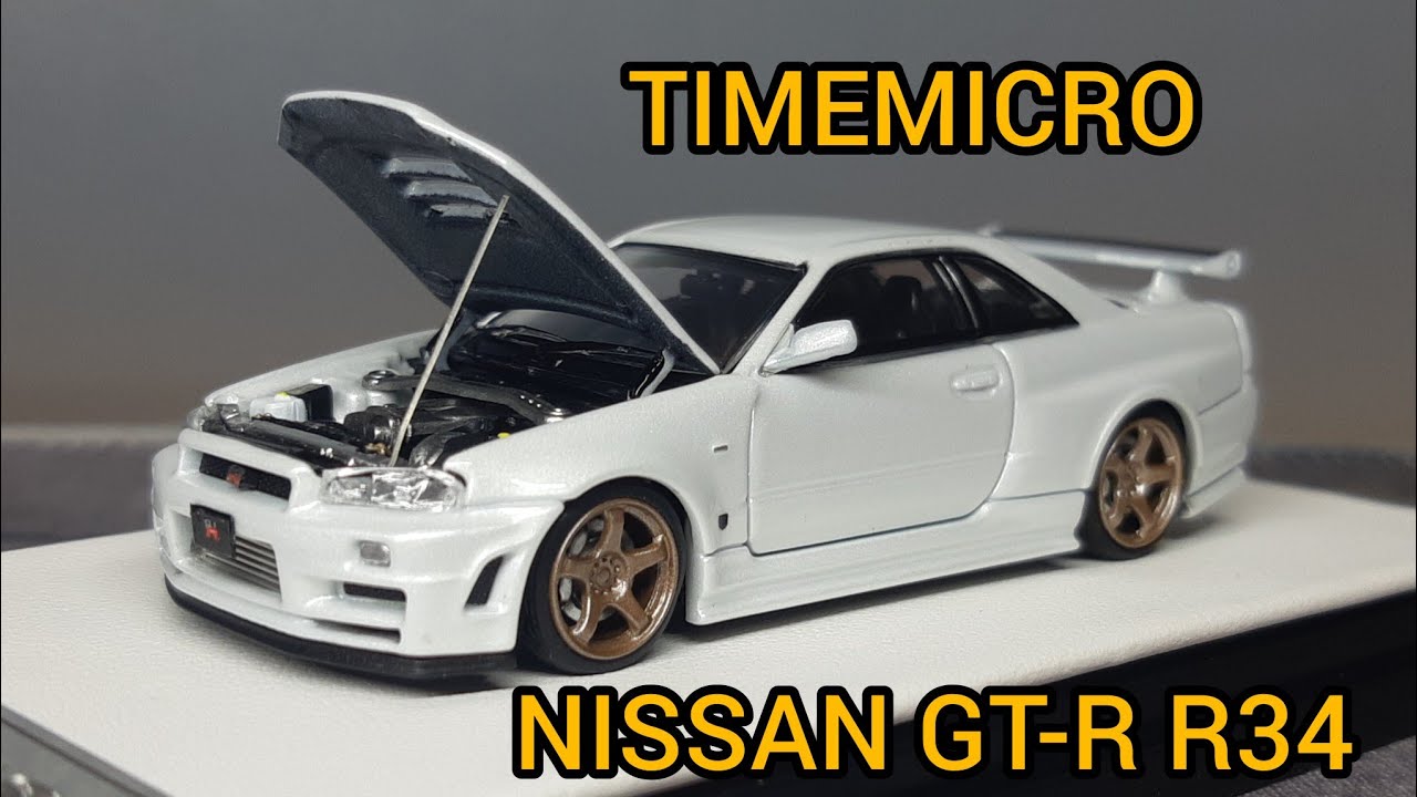 TimeMicro 1/64 日産 NISSAN GT-R R34 シルバー
