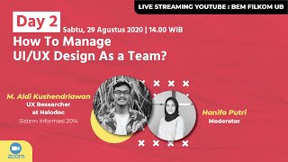 Studi Ekskursi x IT TALK: How To Manage UI/UX Design As a Team screenshot 1
