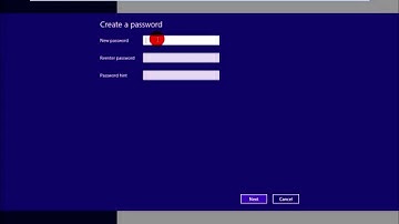 How to create password in Windows 8