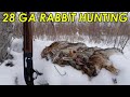 Hunting FRIGID Weather for Rabbits (WITHOUT A DOG) | 28 GAUGE Public Land Rabbit Hunting 2021