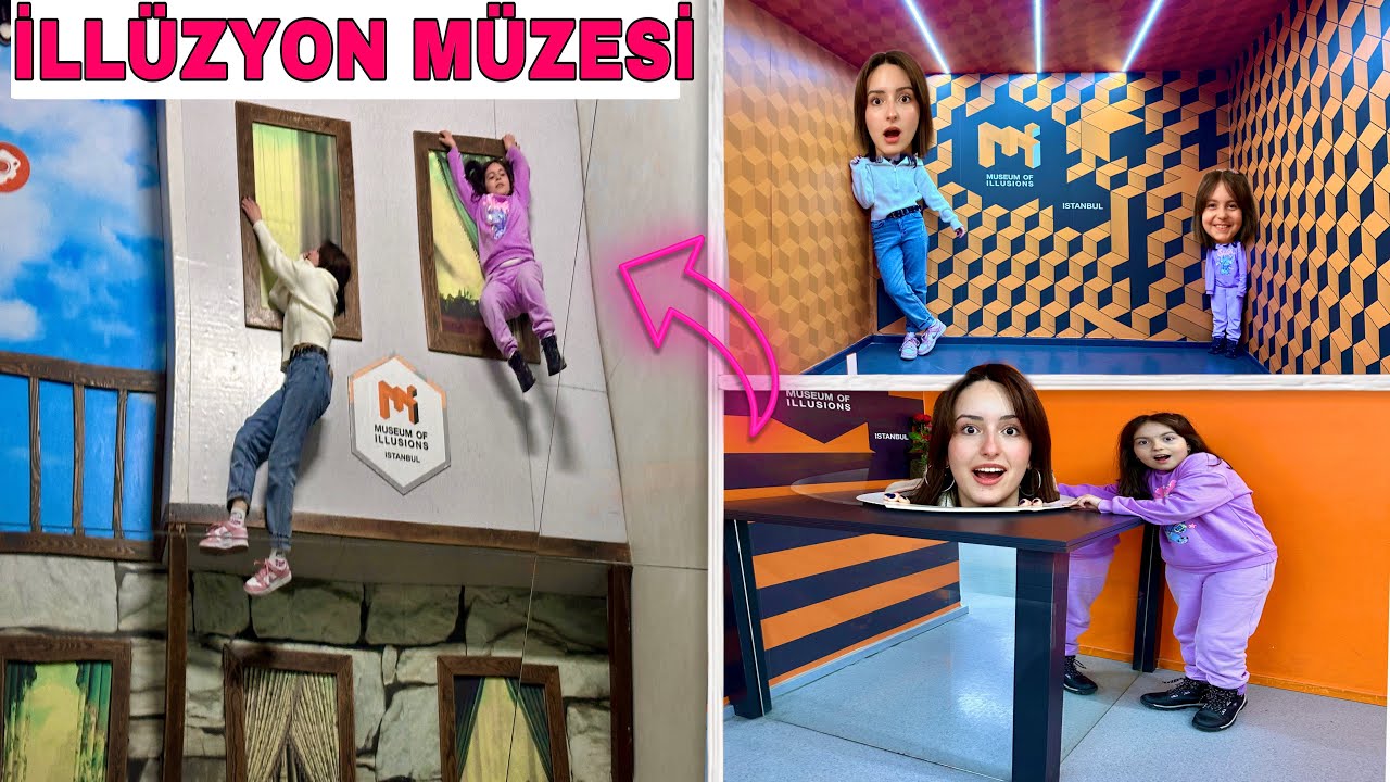 ZEYNEP VE HİRANUR İLLÜZYON MÜZESİNDE MACERA DOLU BİR GÜN HER ŞEY SİHİRLİ !!