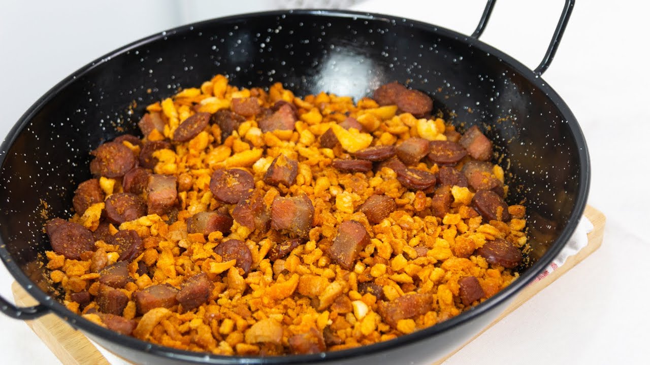 Como hacer las auténticas MIGAS de Pan MANCHEGAS. Receta tradicional de la abuela