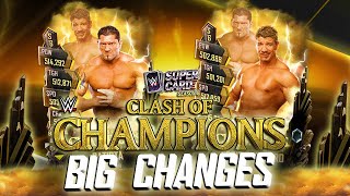 BIG CHANGES TO CLASH OF CHAMPIONS EXPLAINED!! WWE SUPERCARD SEASON 6