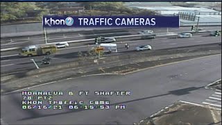 Multiple-vehicle accident prompts lane closures on Moanalua Fwy.