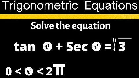 tan theta + sec theta = root 3@EAG