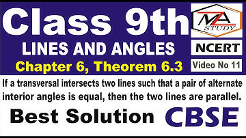 Class 9th Chapter 6 Theorem 6.3 Lines and Angles Maths NCERT CBSE