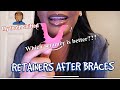 BRACES UPDATE | HAWLEY RETAINER VS CLEAR RETAINER ????