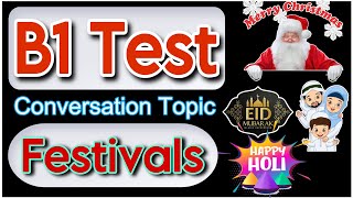 “Festivals” B1 Test Conversation Phase | B1 English Test 2024