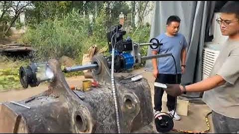 portable line boring machine installation process