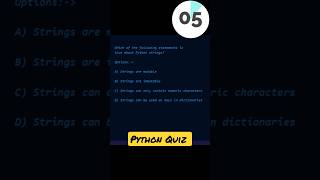 Python Quiz 20 | #coding #programming  #shorts