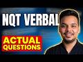 Actual TCS NQT Verbal Questions Asked in Exam | TCS NQT Updated Verbal Ability | Preparation