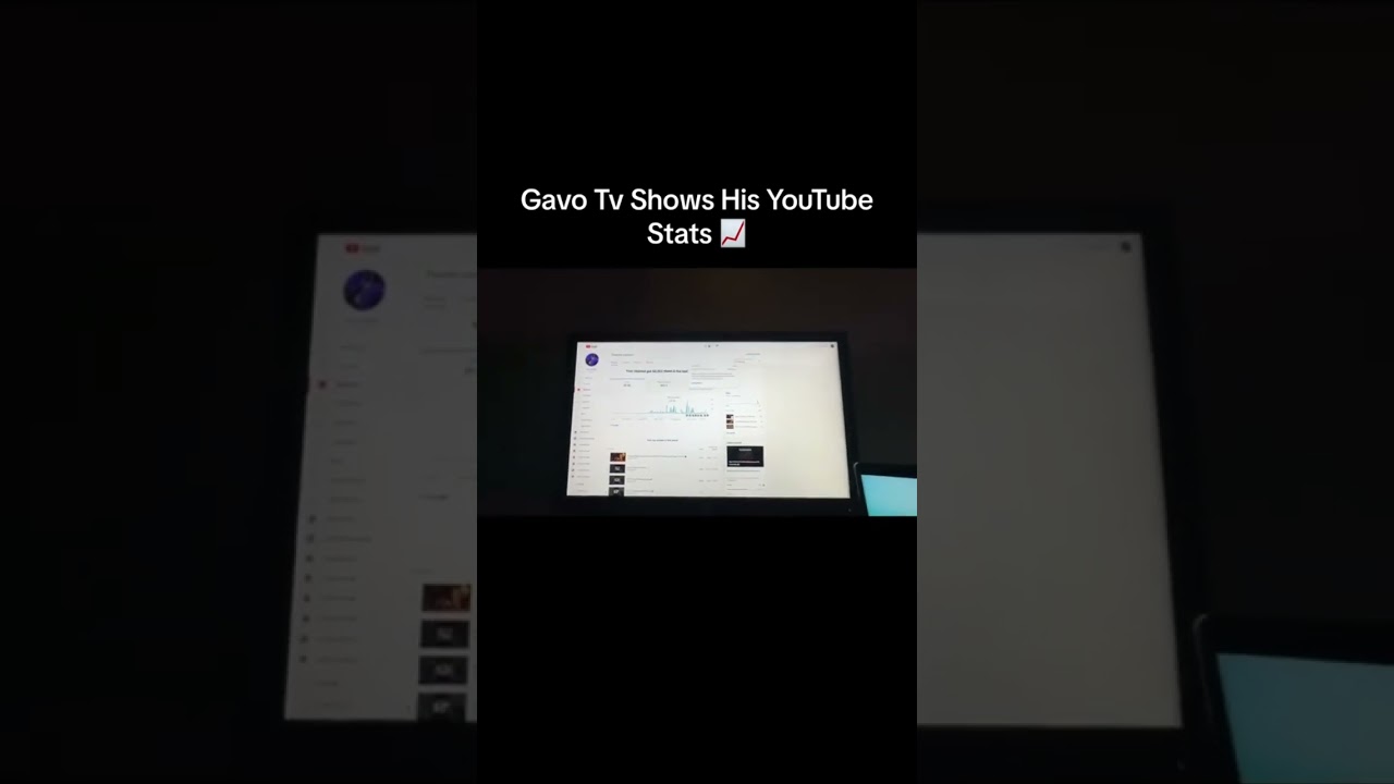 Gavo Tv Shows His YouTube Stats 📈