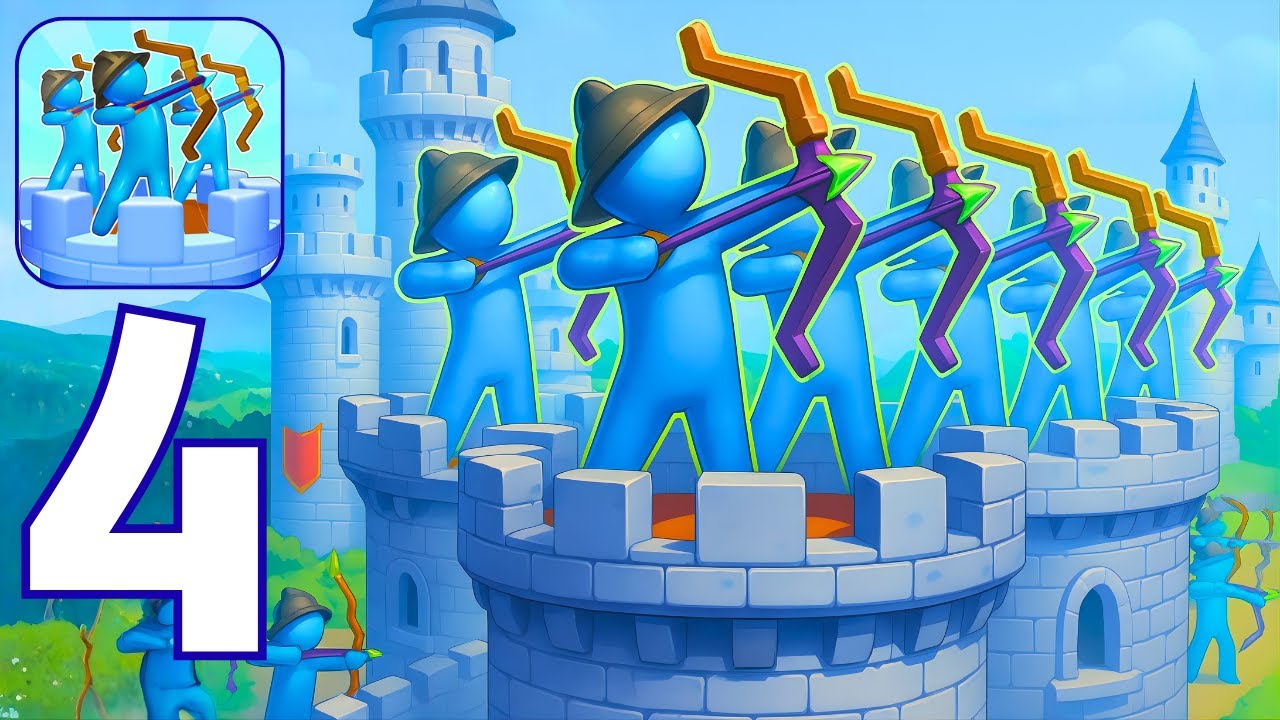 Archery Bastions: Castle War - Gameplay Walkthrough Part 4 New Update All Levels (iOS,Android)