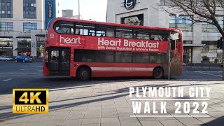 Walking Plymouth, England. United Kingdom 4K Virtual Walking Tour (30f/s)