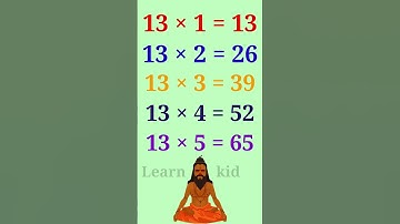 13 Times Table - Learn Table of 13 | Multiplication Table of 13