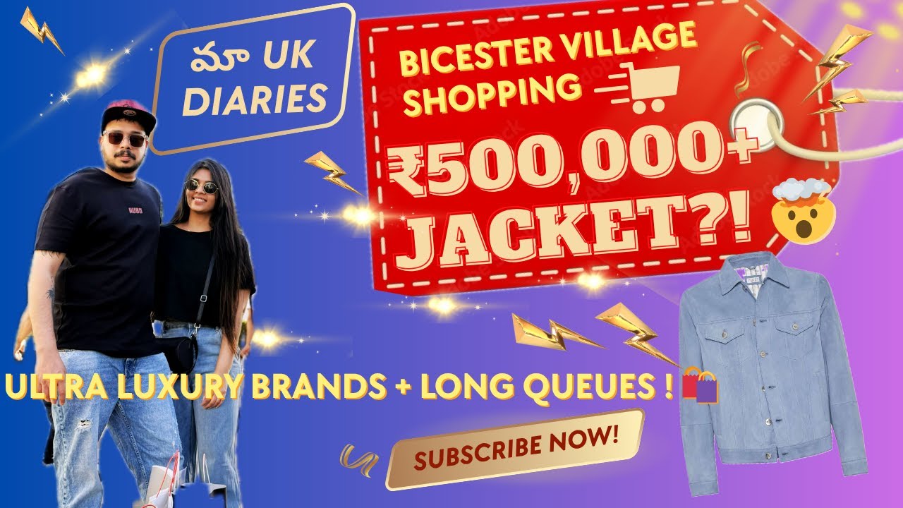 ₹5 Lakhs జాకెట్?! 🤯 UK లో Shopping @ Bicester Village + Gucci లో పెద్ద Queue | మా UK Telugu Diaries