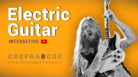 YouTube E-guitar - Play it with your computer keyboard numbers