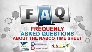 Details #NABCO - FAQ About The NABCO Time Sheet Update