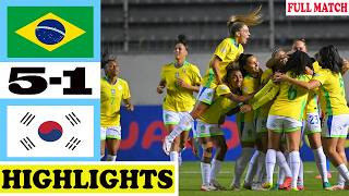 Brazil Vs South Korea Highlights Full Match Womens Football Friendly International