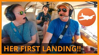 Her FIRST LANDING was a ROUGH one but still a huge flying success!
