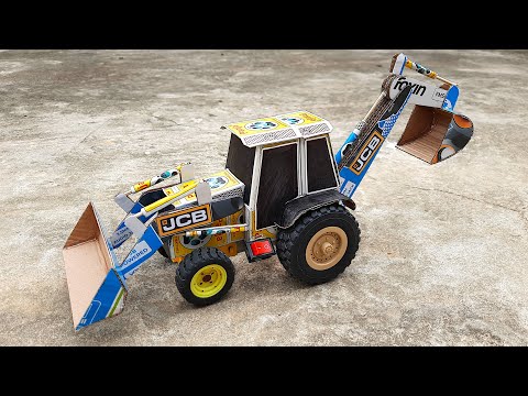 How To Make JCB from Matchbox at Home | DIY JCB Backhoe Loader With Matchbox - Bulldozer toy Tra