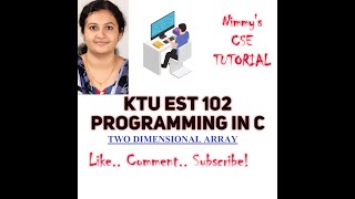 S2 SYLLABUS 102 PROGRAMMING IN Module dimensional array