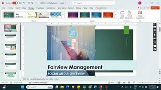 Illustrated PowerPoint 365 | Module 1: SAM Project A Fairview Management