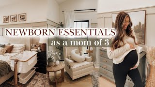 BABY ESSENTIALS AS A MOM OF 3 | *minimal* newborn must have items checklist