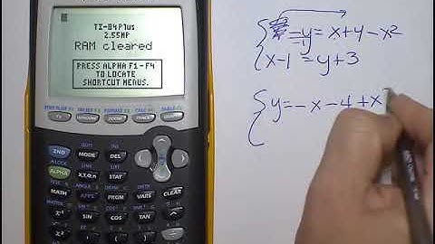 Solving Nonlinear Systems using a Calculator: Example 2