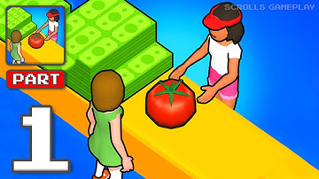 Supermarket Simulation - Gameplay Walkthrough Part 1 - Tutorial Sell Products (iOS, Android)