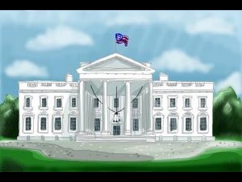 How to draw the white house - YouTube