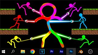 Stickman vs Minecraft LAVA VS WATER vs NETHER vs EMERALD vs GOLD vs DIAMOND Animation vs Minecraft