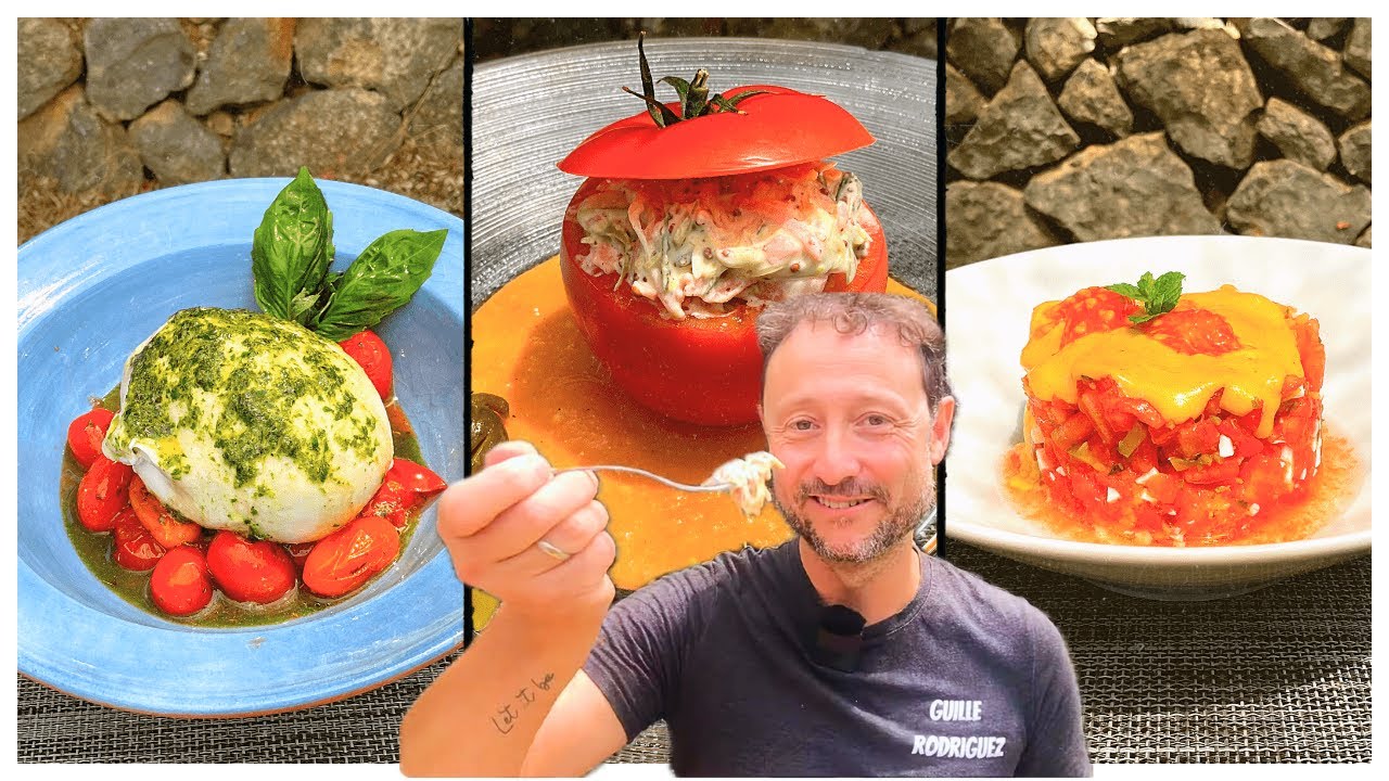 3 RECETAS con TOMATE Espectaculares!! para este Verano 😃 - GUILLE RODRIGUEZ