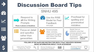 SNHU 495 Discussion Board Tips