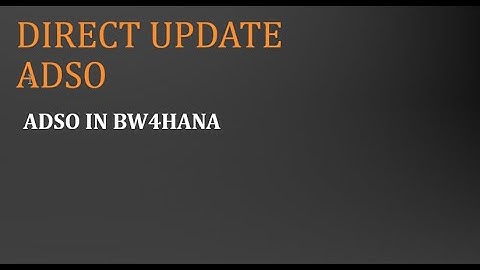 Part 8 - Direct Update ADSO