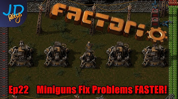 Miniguns fix problems FASTER! Ep22 | Factorio Biter Hell | Gameplay, Lets Play