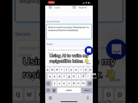 Using AI to write my resignation letter by Derek