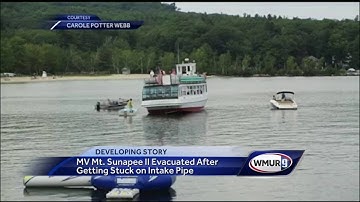 MV Mt. Sunapee runs aground in Lake Sunapee