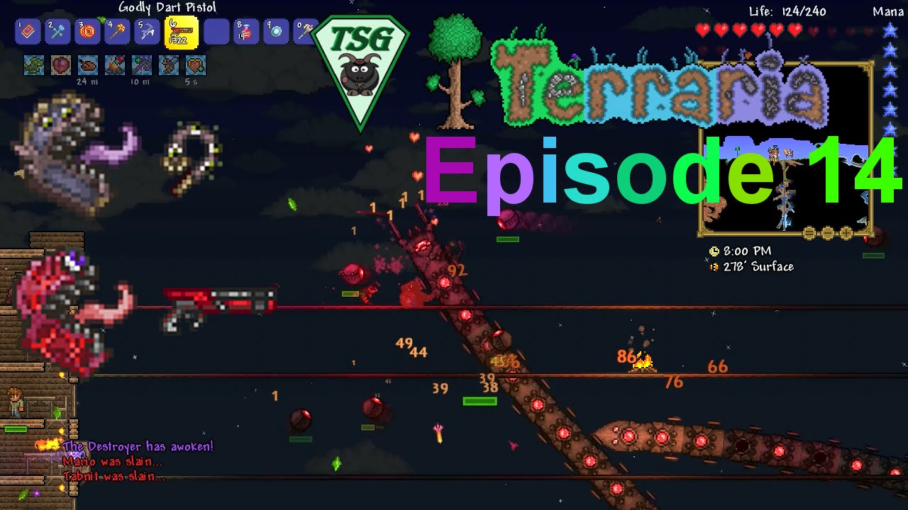 Crimson/Corrupt Mimics & Destroyer Fight! Terraria Ep 14 YouTube