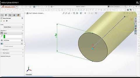 Modelling of a  Hollow Cylinder : SolidWorks Tutorial- Part 1