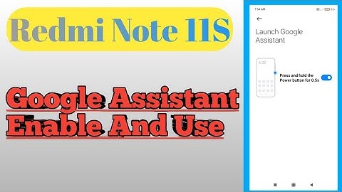 Redmi Note 11S || Power Button To Wake Google Assistant Feature