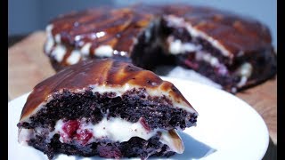СОЧНЫЙ ШОКОЛАДНЫЙ ТОРТ с вишней и кремом ПЛОМБИР, влажный и МЕГА шоколадный торт СОЧНЫЙ ШОКОЛАДНЫЙ ТОРТ с вишней и кремом ПЛОМБИР, влажный и МЕГА шоколадный торт