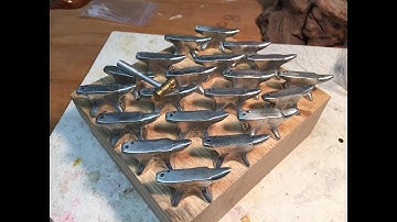 How to Cast Seventeen Pewter Mini-anvils Using Mold Max 60 Silicone