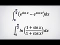 Два определенных интеграла от тригонометрических функций