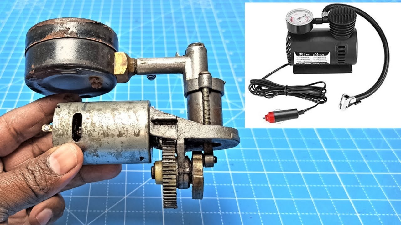 What is inside Mini Air Compressor 12V DC 