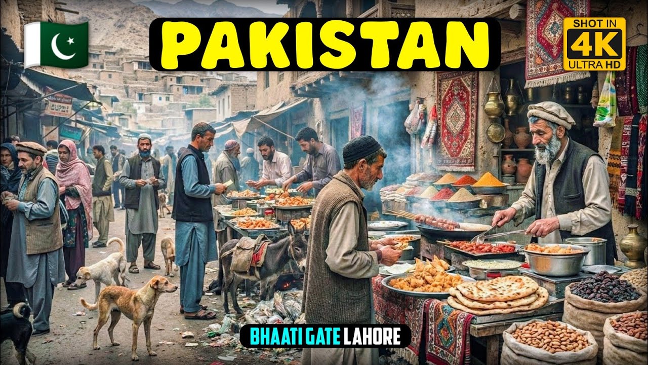 Bhaati Gate Lahore Walking Tour | 002 | Ultimate Street Food & Culture 4K ASMR