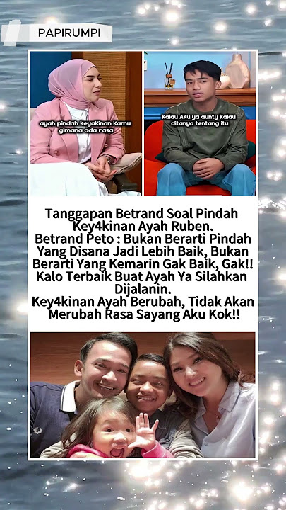 Tanggapan Betrand Peto soal Ayah Ruben pindah keyakinan  #keluargaartis #artis #viral #shorts