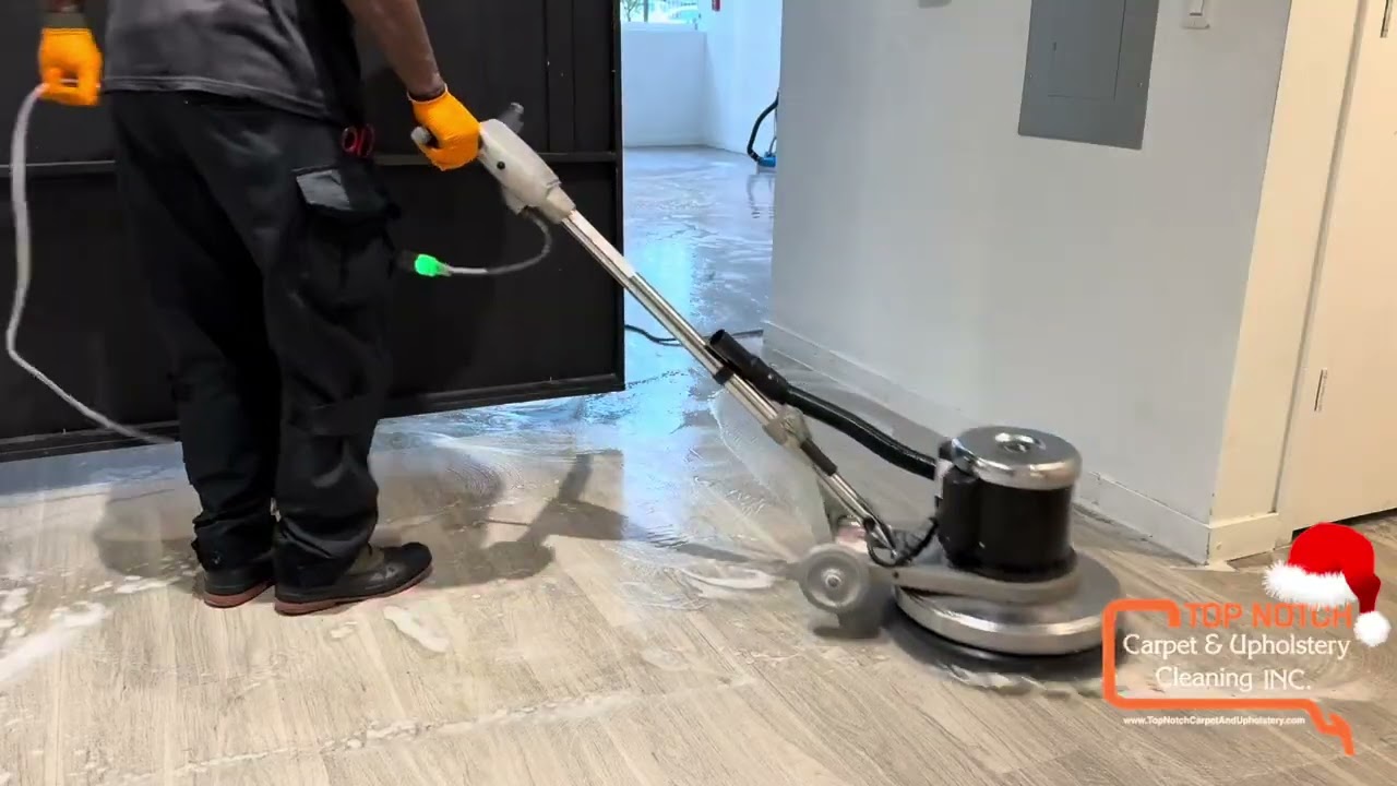 Vinyl Floor And Baseboard Cleaning Down Town Orlando Florida!