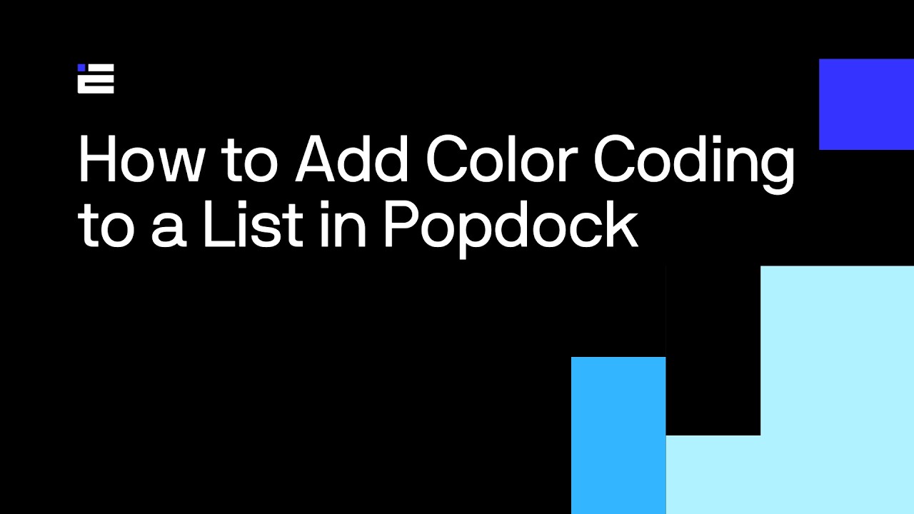 How to Add Color Coding to a List in Popdock - YouTube